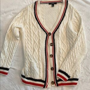 Cable knit cardigan